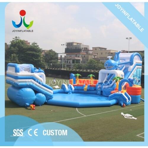 Playground Inflatable Movable Amusement Water Park With Slide For Children and Adult