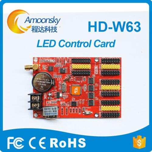 Outdoor led sign p10 led display panel accessory led display controller rgb led card w63