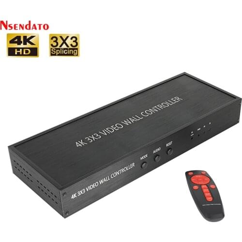 4K TV Video Wall Processor Controller Screen Stitching Splicer 3x2 3x1 1x3 2x3 4x2 2x4 4K60Hz HD Video Wall TV Splicing Screen