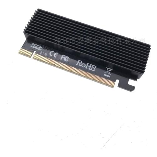 NGFF NVME Adapter Card M.2 to PCI-E 3.0 16X Converter Card Riser Aluminum with Hard Drive Box