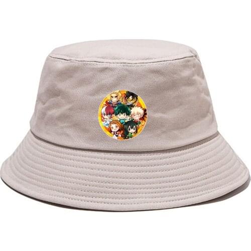 Anime My Hero Academia Casual Fisherman Hat Boonie Hat Student Bucket Hat Outdoor Cap Summer Sun Cap Beach Hat Hip Hop Cap