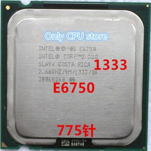 Free shipping Core 2 Duo E6750 4MB 2.66GHz 775 Pin Quad-Core 65W CPU procssor scrattered pieces