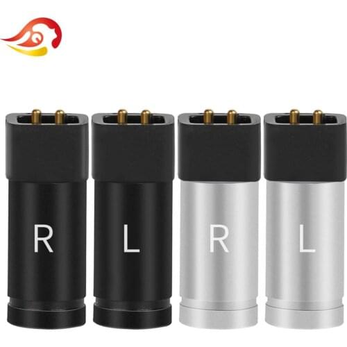 QYFANG Black 1Pair 0.78mm Earphone Pin Headset Plug Wire Connector Adapter Frosted Shell Audio Jack For UE18PRO UE11PRO 10PRO