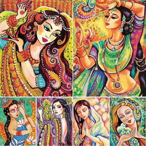 Sale 5D Diy Diamond Painting Woman Cartoon Cross Stitch Kit Full Drill Embroidery Mosaic Art Picture of Rhinestones Crafts Decor