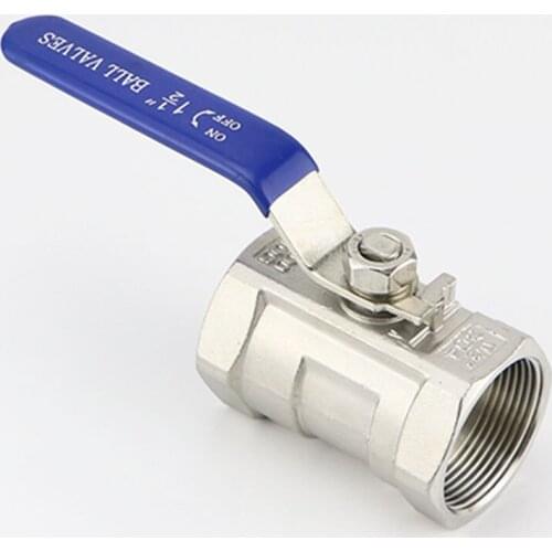Stainless Steel SS304 Pipe Ball Valve Female Threaded 1/4" 3/8" 3/4" 1" 1-1/4" 1-1/2" Sanitary ON-OFF Ball Valve