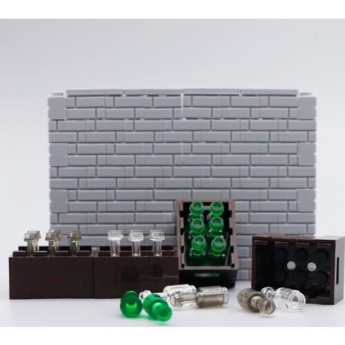 Building Blocks City Accessories Wine bottle Crate Drink Food Utensil diy Mini Figures Cup Parts City Bricks Toys sets 2019 hot