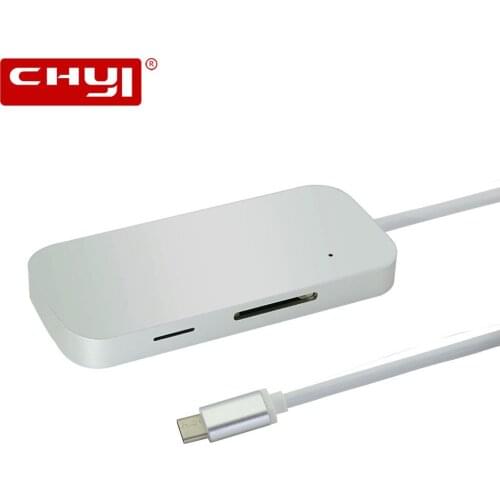 Type-C To USB 3.0 Hub Combo Multi USB-C HUB 3 Ports Hi-Speed with SD/SDHC/Micro SD Card Reader Adapter for Macbook Laptop