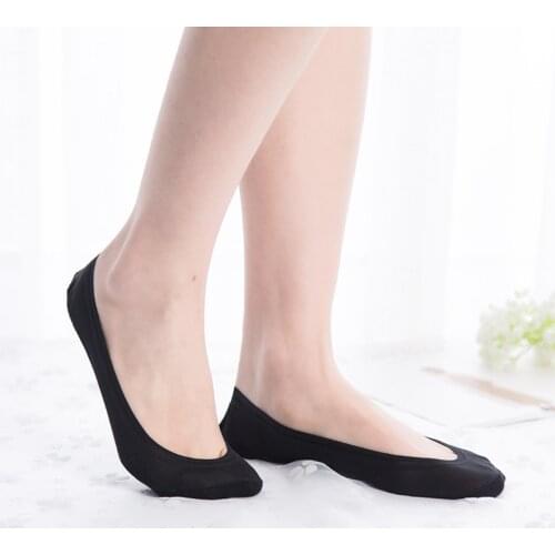 Women Fashion Cotton Casual Short Boat Socks Antiskid Ice Silk Socks Seamless Invisible Women Thin Sock