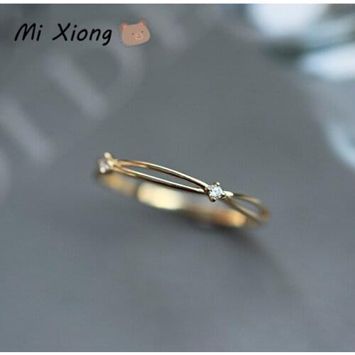 Mi Xiong Real 925 Sterling Silver Rings for Womens Luxury Jewelry Engagement Wedding Temperament Elegant Classic Cute Romantic