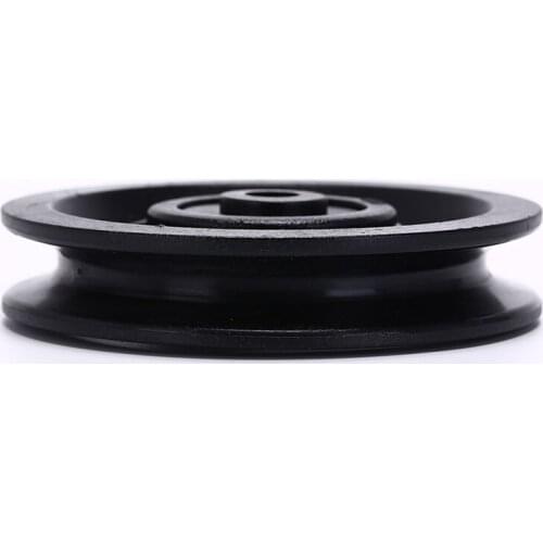 Black Bearing Pulley Wheel Cable Gym Equipment Part Wearproof 100mm 1pc