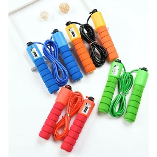 1Pc Jump Ropes with Counter Sports Fitness Adjustable Fast Speed Counting Jump Skip Rope Skipping Wire Fitness Equipment