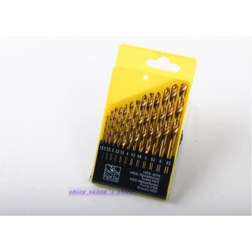 13pcs/Lot M35 Cobalt HSS Drill Bit 1.5--6.5mm Twist Drill Bit Straight Shank Wood Work Metal Stainless Steel Drilling Tool