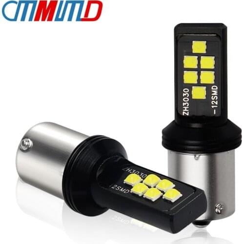 2pcs 1156 BA15S P21W R5W R10W bright Chips LED Car Turn Signal Brake Tail Lamp Auto Rear Reverse Bulb Daytime Running Light