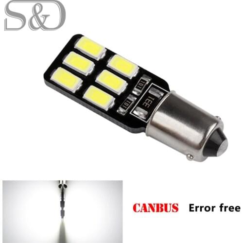 2pcs BA9S 12 SMD 5630 LED Canbus lamps Error Free t4w h6w Car LED bulbs interior Lights Car Light Source parking 12V White
