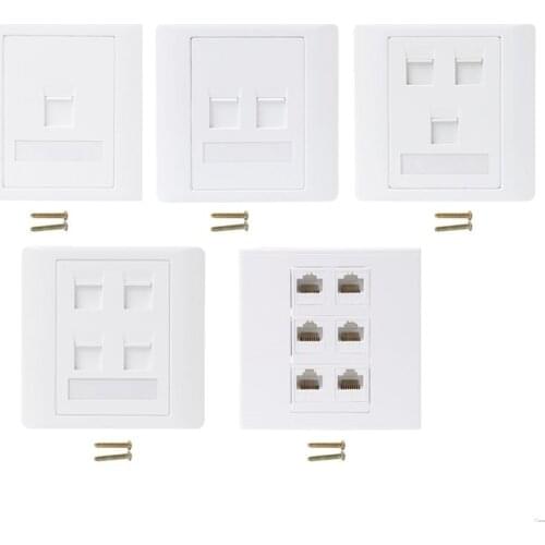 2021 New Year 86 Type Computer Socket Panel CAT5E Network Module RJ45 Cable Interface Outlet NEW
