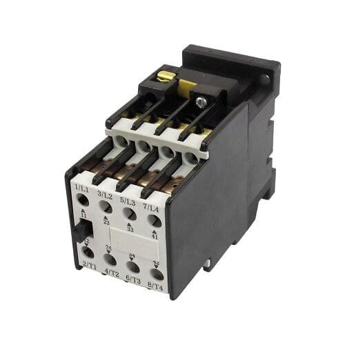 24V 50Hz Coil 5.2A 3 Pole 2NO 2NC Standard 35mm Mounting Rail 4KW AC Contactor