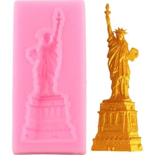 3D Craft Statue of Liberty Silicone Molds Chocolate Gumpaste Fondant Molds Cake Decorating Tools Candy Polymer Clay Moulds
