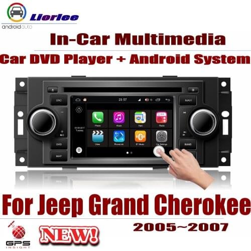 Car Radio DVD GPS Player Navigation For Jeep Grand Cherokee 2005-2007 Android HD Displayer System Audio Video Stereo In Dash