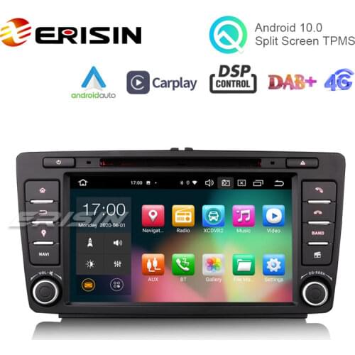 Erisin ES8126S 8" 64G Android 10.0 Car Stereo for SKODA OCTAVIA DSP CarPlay & Auto GPS TPMS DAB+ 4G DVD System