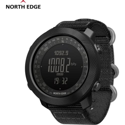 NORTH EDGE Men Sport Watch Altimeter Barometer Compass Thermometer Pedometer Worldtime Watches Digital Running Climbing Watches