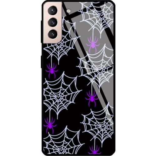 SPIDER GIRL Tempered Glass Case For Samsung Galaxy S21 Ultra Note 20 S8 S9 S10 Note 10 Plus S20 FE