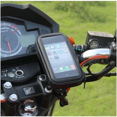 Motorcycle Phone Holder Mobile Support For Moto Bicycle Stand for LG G6 Samsung S9 S8 S2 F1 Universal Bike Holder Waterproof Bag