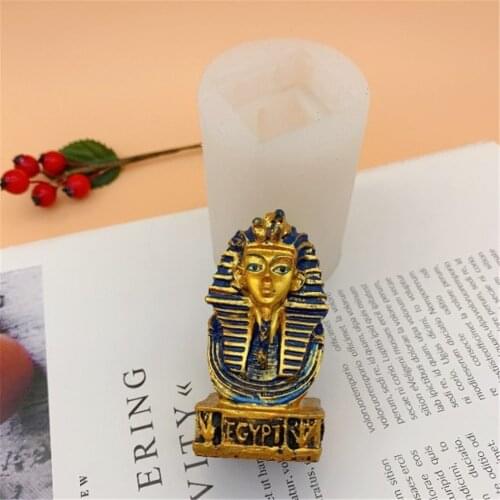 Egyptian Figurine Silicone Candle Mold Resin Crafts Diy Handicraft Concrete Plaster Statue Mold Cookie Pastry Cake Decoration