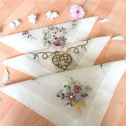 45cm Elegant Embroidery Table Runner Pastoral Fabric Tea tablecloth, Luxury Table mat table Cover for decoration