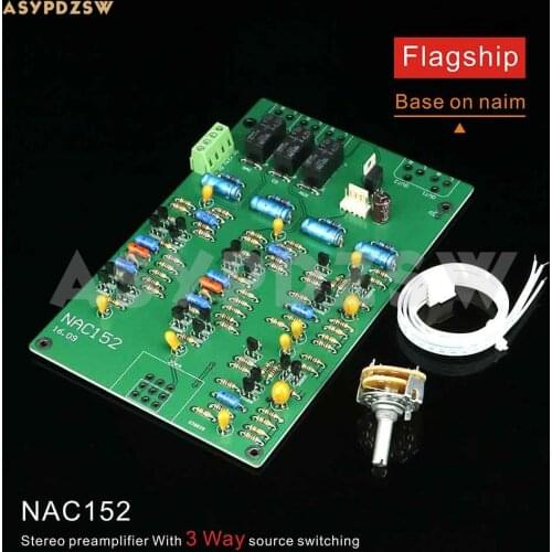 Flagship NAC152 Stereo preamplifier With 3 Way source switching PCB/Finished board