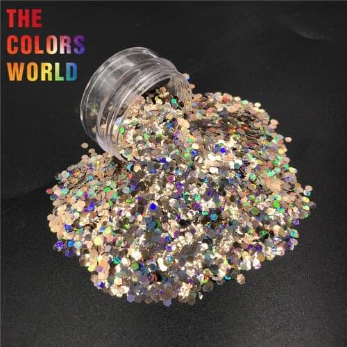 TCT-341 Holographic Solvent Resistant 2MM Hexagon Nail Glitter Nail Art Decoration Body Art EyeShadow MakeupTumbler Crafts DIY