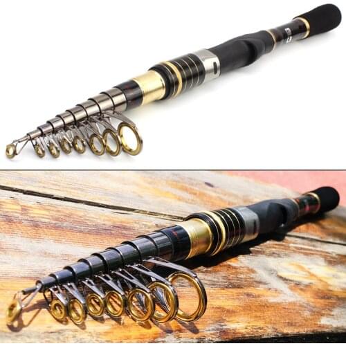 1.8m2.1m2.4m2.7m3.0m3.3m Carbon Spinning Fishing Rod Portable Telescopic carp trout Sea Travel pocket pole Rocky fishing pesca