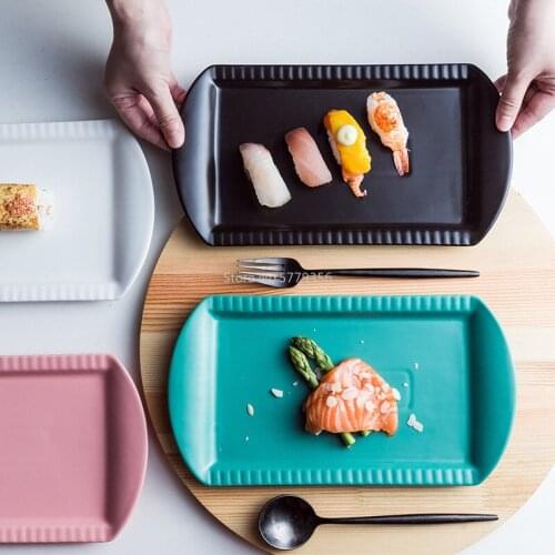 Creative New Nordic Style Ceramic Western Plate Steak Matte High Quality Ceramic Plate Salad Plate Pizza Plate