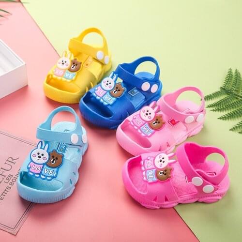 Summer Children Flat Sandals Girls Wear Comfortable Baby 1-5 Years Old Cute Soft-Soled Kids Parent-Child Boy Toddler Shoes