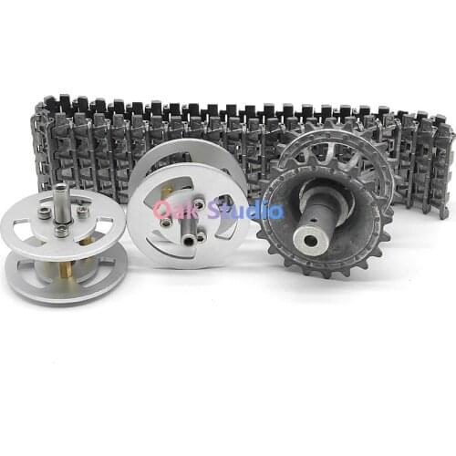 DIY metal tank car kit, zinc alloy drive wheel + metal load wheel + metal track, for tank parts, model DIY, smart car