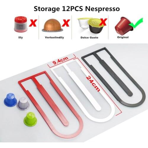 Nespresso Capsule Sticking Wall Rack Display Holder Storage 12 Cups Nespresso Capsules New Coffee Pod Black Rack