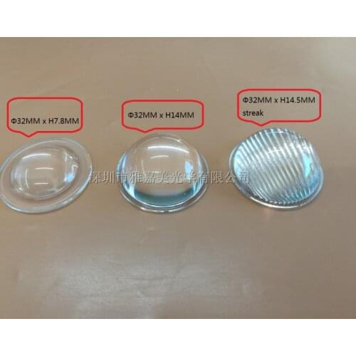 LED optical glass lens Diameter 32MM plano-convex optical lens ,power LED lenses