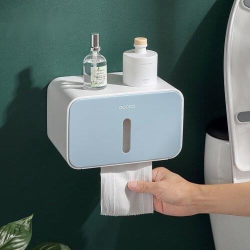Waterproof Toilet Paper Holder Wall Mounted Toilet Tissue Dispenser Plastic Multi-function Portable Toilet Roll Holder Stand