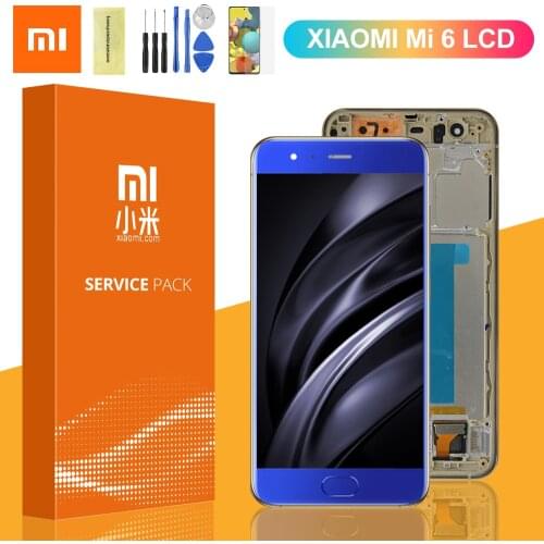 Original 5.15'' Display For Xiaomi Mi 6 LCD Display Touch Screen Digitizer Assembly With Frame For XIAOMI Mi6 Mi 6 lcd screen