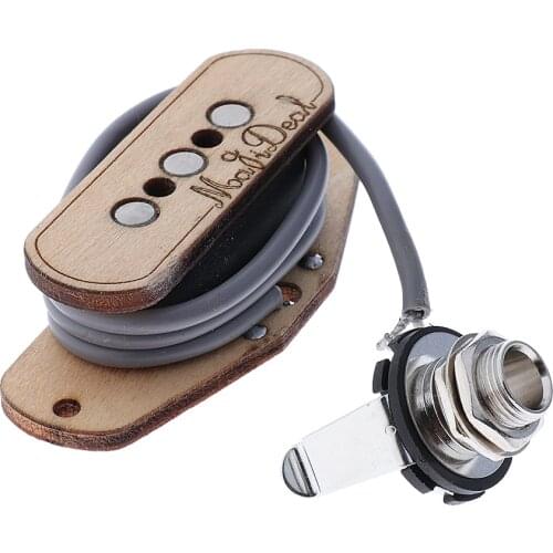 Pickup Guitar 3 String Cigar Box Guitar Pickup + Input Jack Pre-Wired Piezo Amplifier Musical Stringed Instrument Parts