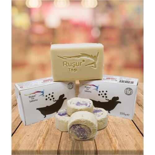 E1 Ruşur Stone Soap 1 Pcs And 4 Pcs Ruşur Stone