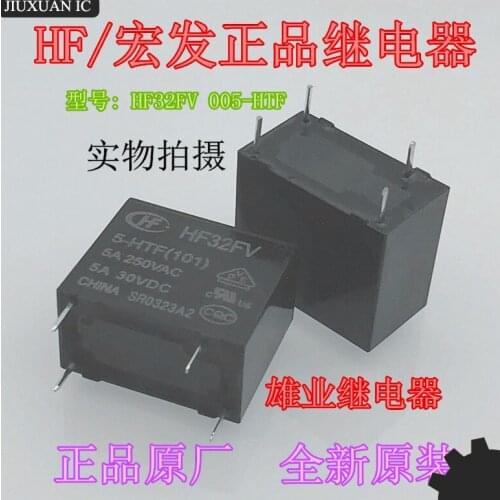 10pcs/lot [In stock] Relay HF32FV 5-HTF 5VDC HF32F-5V-HS 4pins