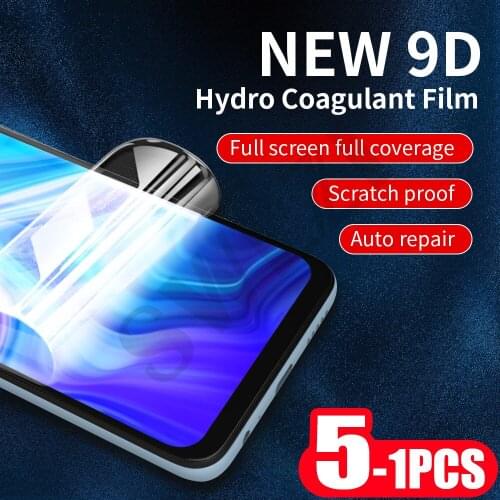 5-1Pcs soft full cove for redmi note 6 7 8 8T pro protective hydrogel film Not Glass 6A 7A 7s 8A phone screen protector