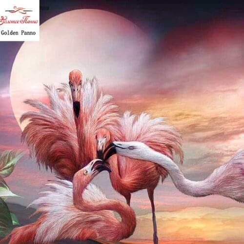5D diamond painting full square embroidery handmade red-crowned crane red embroidery mosaic cross-stitch home decoration