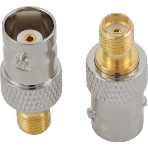 BNC to SMA Adapter 2pcs BNC Female to SMA Female Type RF Connector Coaxial Adapter Test Converter electrical probe Coaxial