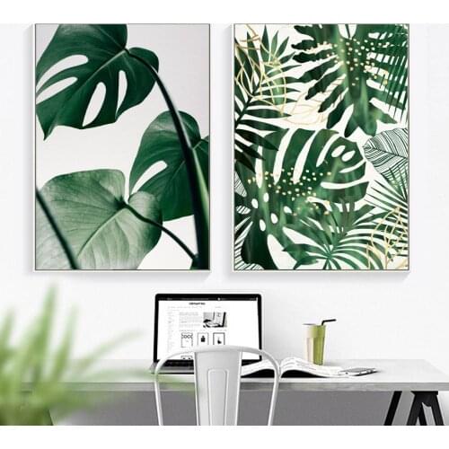 Diamond Embroidery Tropical Plant Green Leaf 100% Square Round 5d Diamond Painting Cross Stitch Kit Mosaic Picture Home Decor