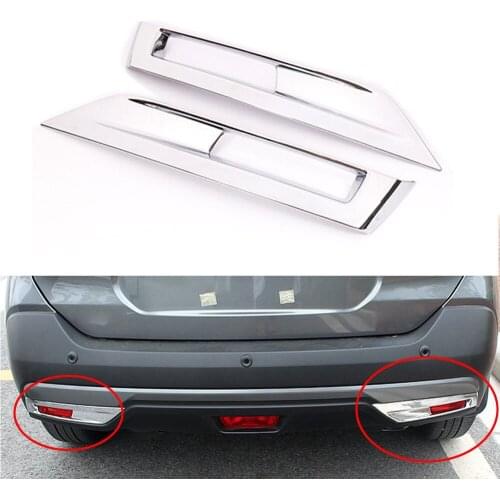 Car ABS Chrome Exterior Rear Fog Light Lamp Cover Trim Frame Decoration Fit For Nissan Kicks 2017 Car Styling Accessories Covers