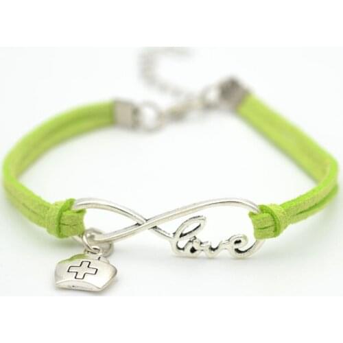 Infinite Love Doctor Suede Bracelet & Bangle Charm Rope chain bracelets Jewelry For Women Men