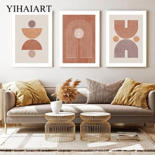 Bohemia Abstract Canvas Poster Nordic Line Drawing Art Painting Geometry Arch Graphics Print Vintage Wall Picture Home Decor