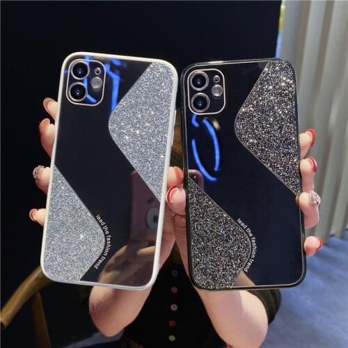 Luxury Silicone Glitter Mirror Phone Case For iPhone 12 11 Pro Max XSmax XS XR X 8 7 6 Plus Ultra-thin Cute Colorful Soft Cover