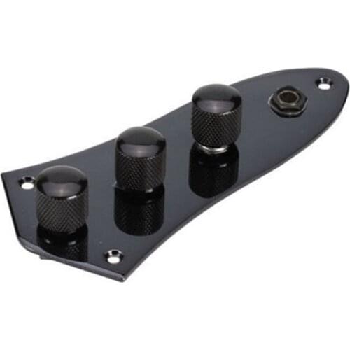 Black Prewired Loaded Guitar Control Plate Jazz Bass Parts Replacement F1FD
